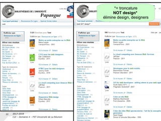 2017-2018
C2I – Domaine 4 – FST Université de La Réunion
22
*= troncature
NOT design*
élimine design, designers
 