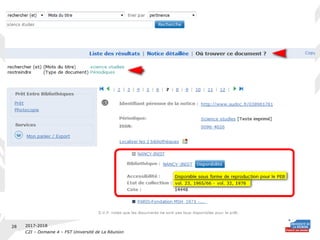 2017-2018
C2I – Domaine 4 – FST Université de La Réunion
28
 