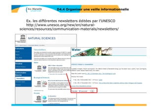 54
D4.3 RÉFÉRENCER RESSOURCE EN LIGNE
Identifier la bonne
URL
Contextualiser
l’information
Conserver
l’information
Enregistrer un document accessible en ligne
Documents pouvant être téléchargés et
consultables en dehors du navigateur
Enregistrer la cible
d’un lien
 