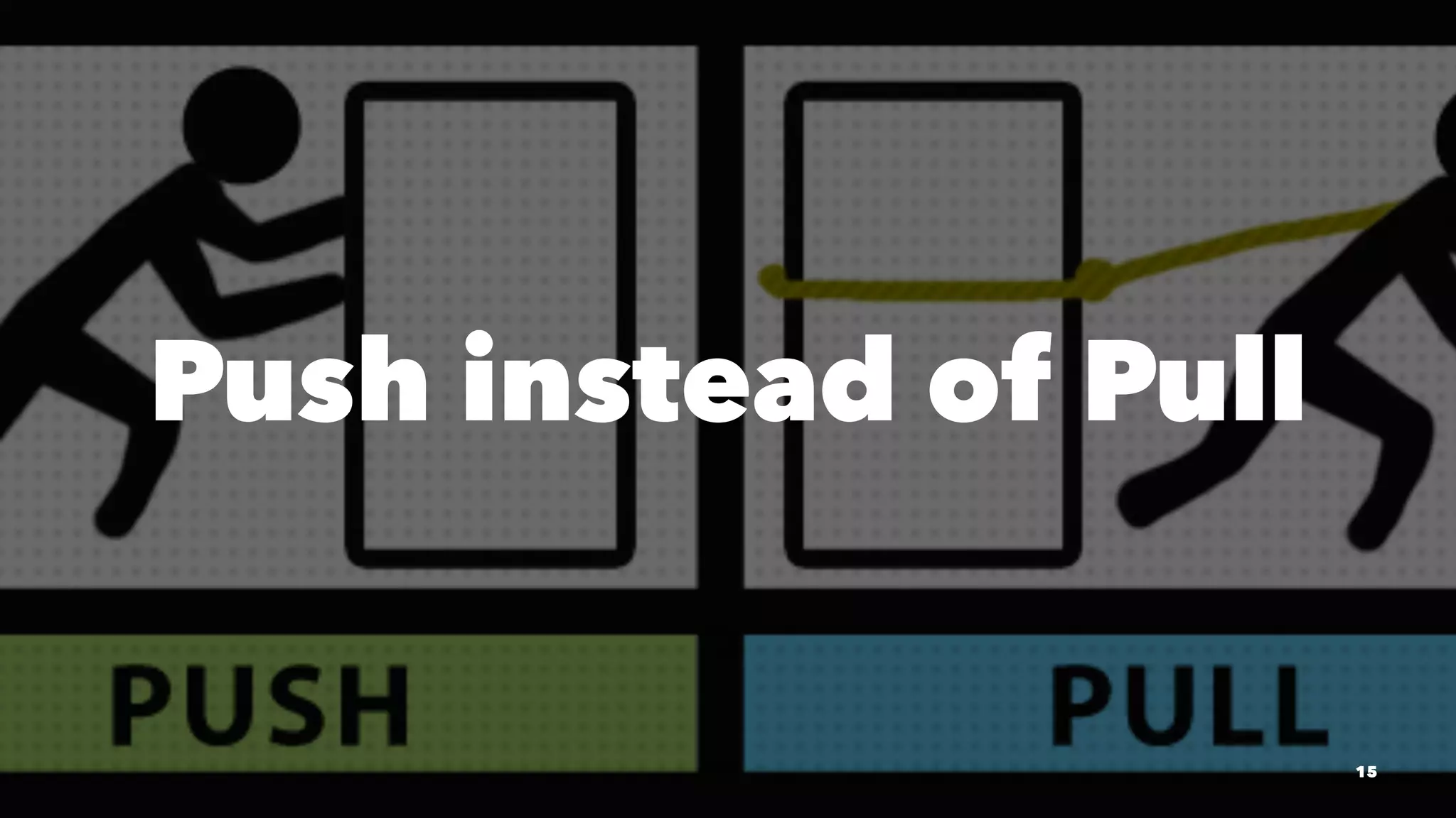 Push instead of Pull
15
 