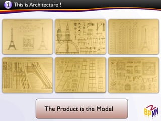 1Is ThisArchitecture ? !
    this is Architecture




                The Product is the Model
 