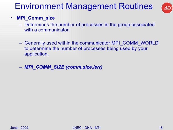 tutorial on parallel computing and message passing model c2 mpi comm size