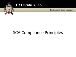 SCA Compliance Principles
 