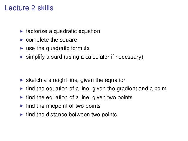 C2 st lecture 2 handout