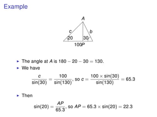 Sin130 C2 st lecture 8 pythagoras and trigonometry handout | PDF