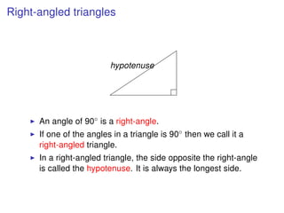 C2 st lecture 8 pythagoras and trigonometry handout | PDF