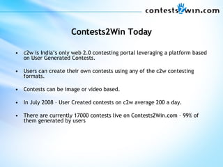 UGC (User Generated Content) in India - A Contests2win.com Report | PPT