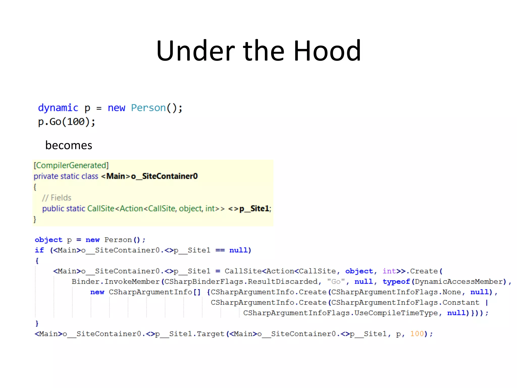 Under	
  the	
  Hood	
  

becomes	
  
 