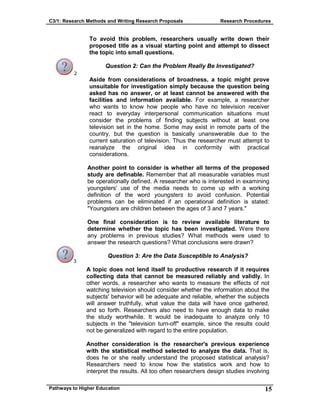 C3 1 Research Methods And Writing Research Proposals | PDF