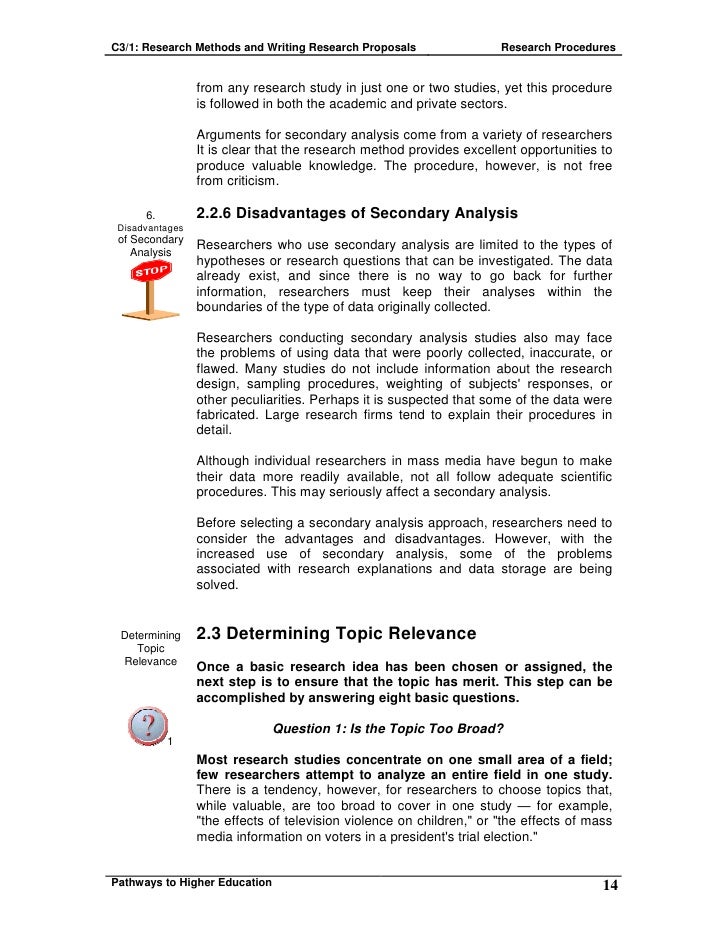 Proposed topics research proposal