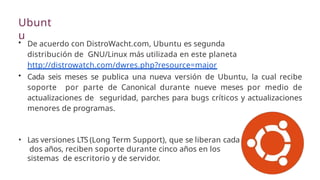 Distrowatch Ubuntu Qué es Ubuntu? una mirada general por este SO | PPTX