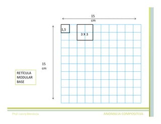 15
                                       cm

                           1,5
                                 3X3




                      15
                      cm
   RETÍCULA
   MODULAR
   BASE




Prof. Lenny Mendoza
 