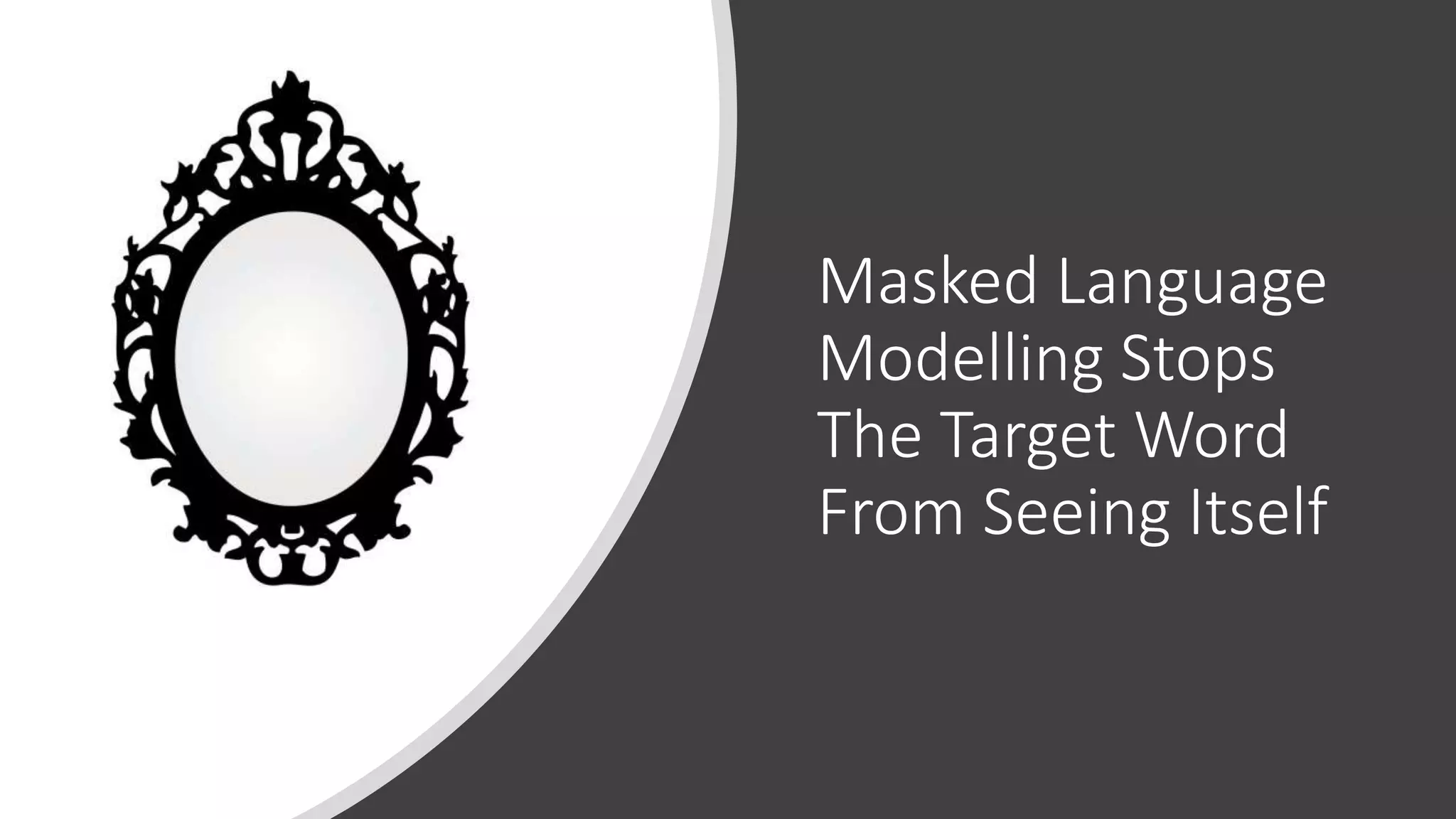 Masked Language
Modelling Stops
The Target Word
From Seeing Itself
 