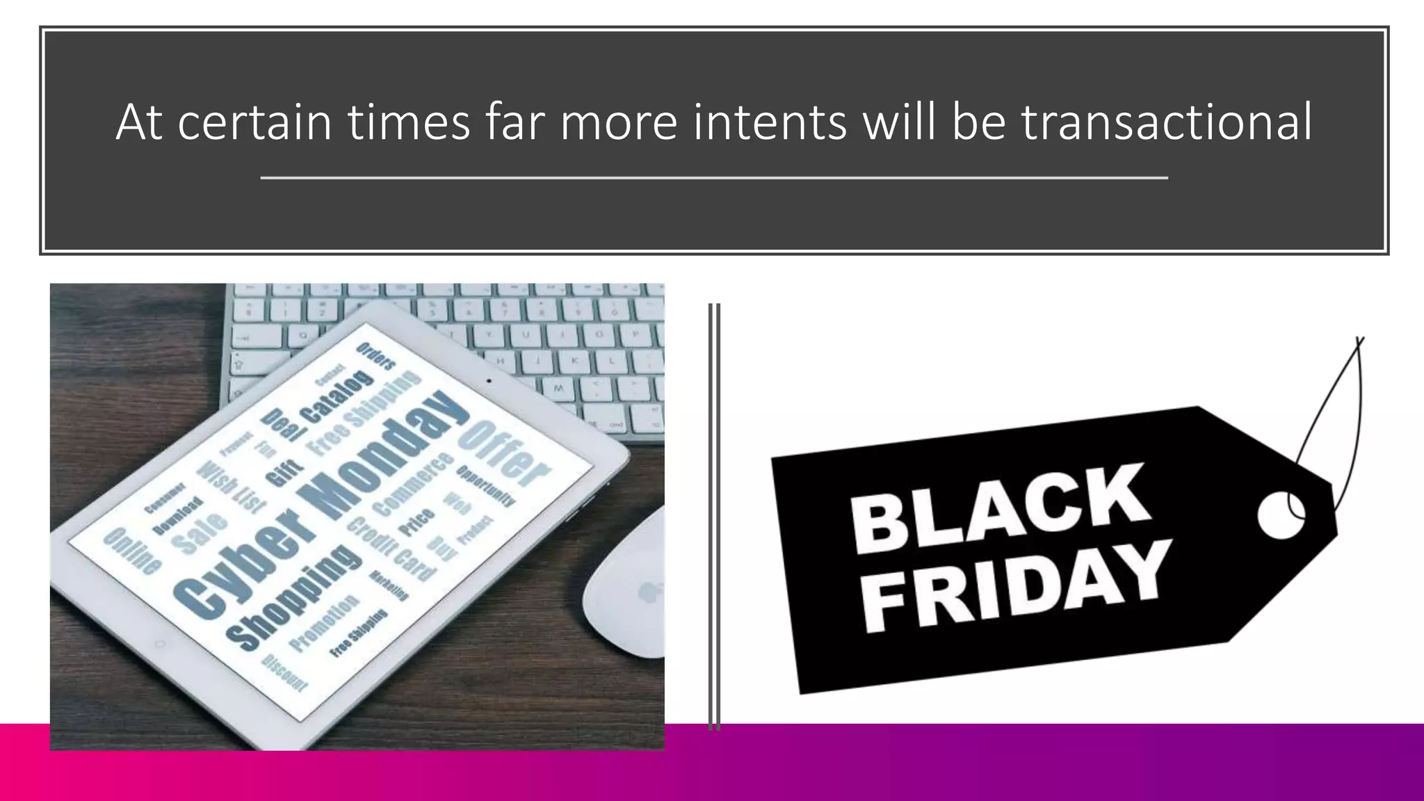 At certain times far more intents will be transactional
 