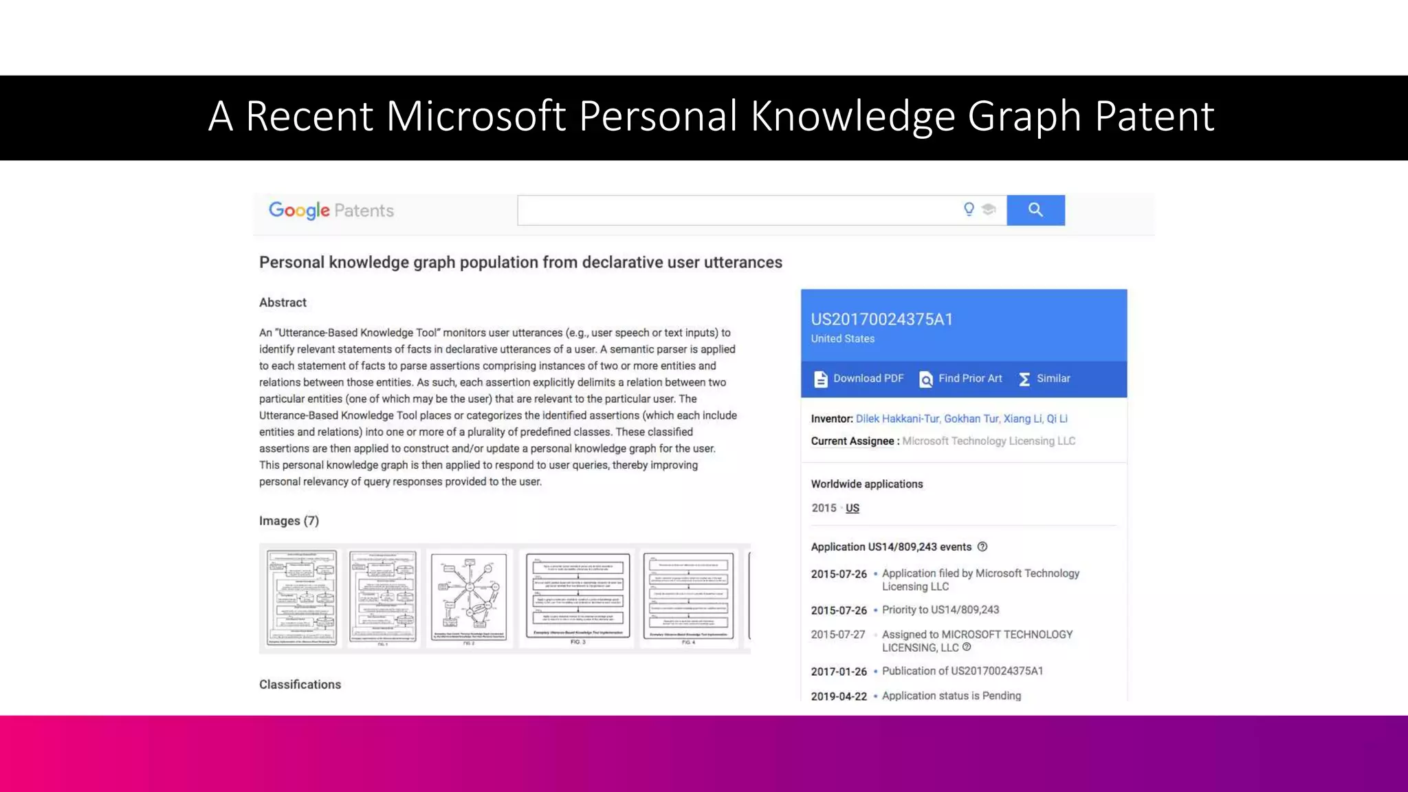 A Recent Microsoft Personal Knowledge Graph Patent
 