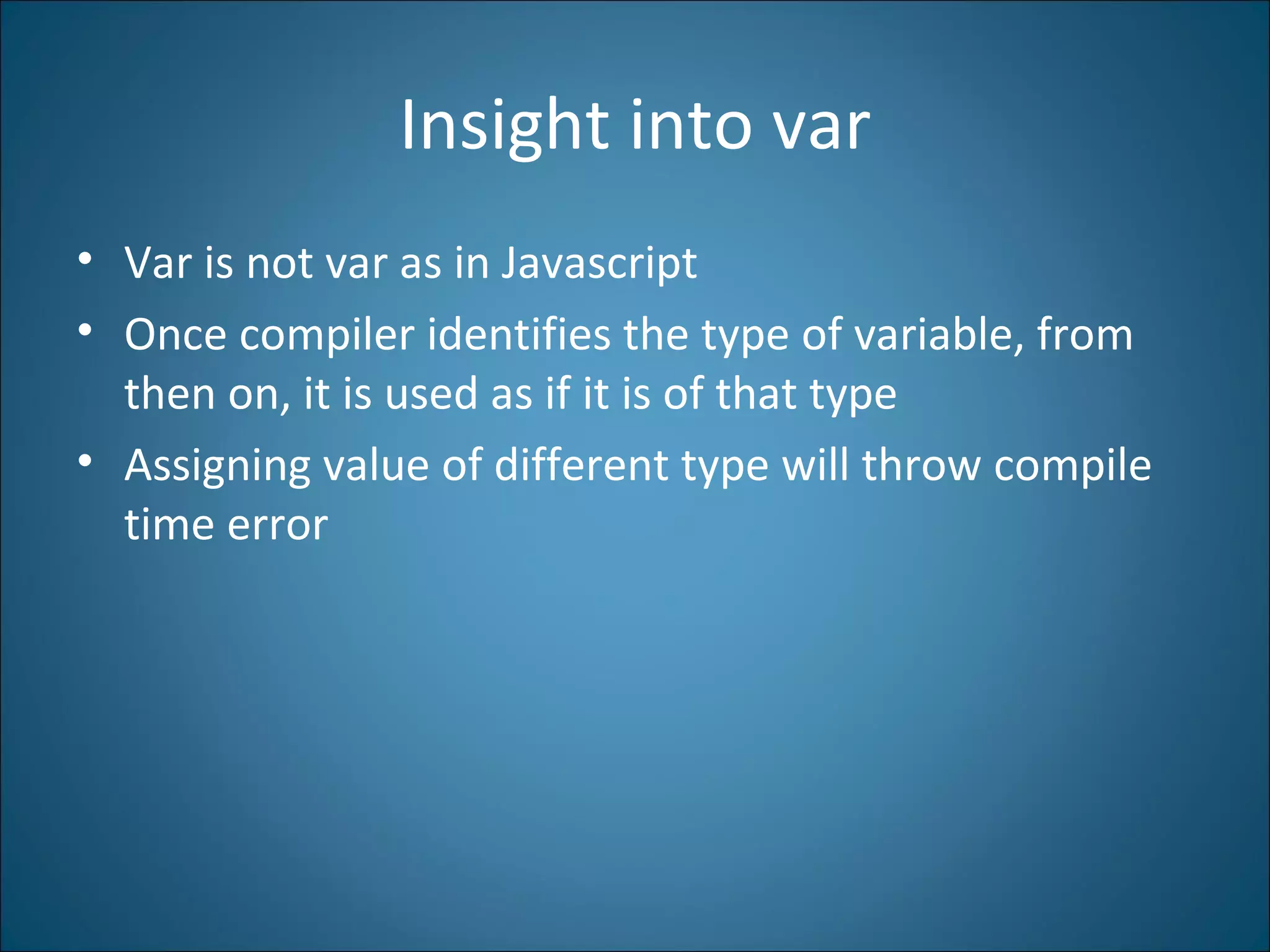 C#3.0 & Vb 9.0 Language Enhancments | PPT