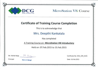 Microstation Certificate