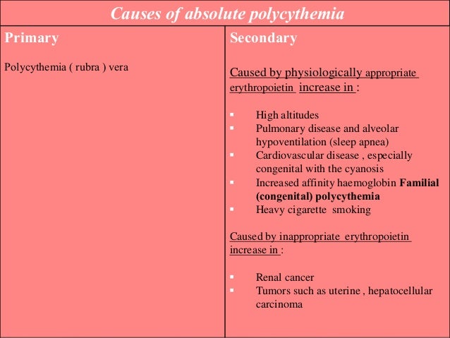 polycythemia polycythemia rubra vera