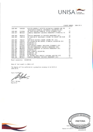Degree Unisa | PDF
