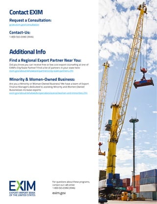 10 Ex-Im Export Finance Programs