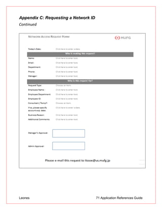 Leones 71 Application References Guide
Appendix C: Requesting a Network ID
Continued
 
