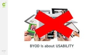 14
#C3NY
BYOD is about USABILITY
 