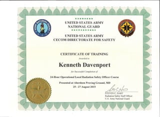 OLRSO Certificate August  2015