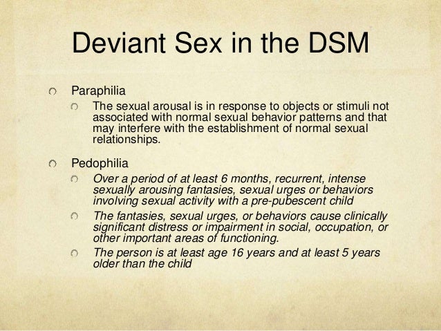 sexual deviancy sexual deviancy
