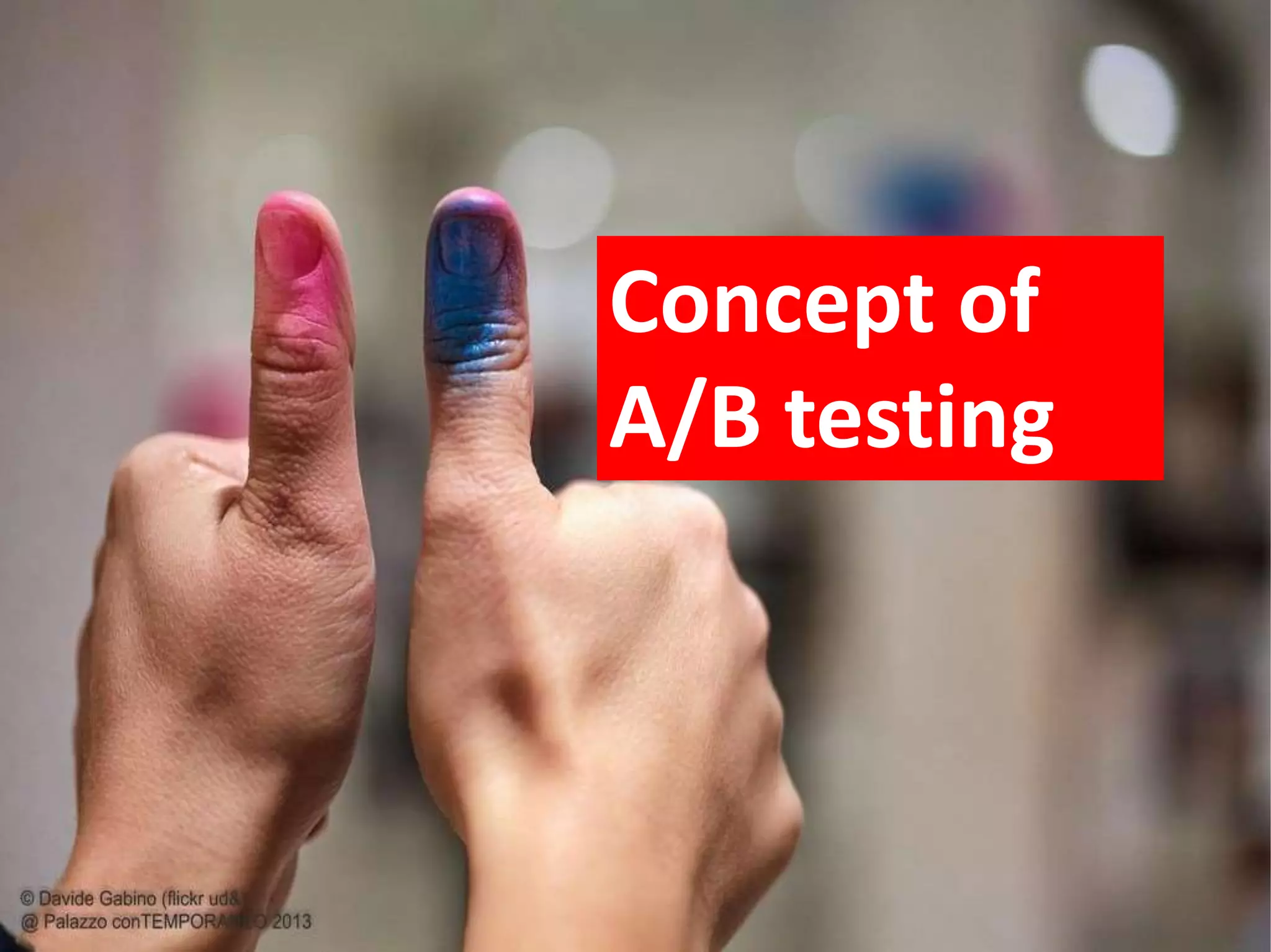 Concept of
A/B testing
 