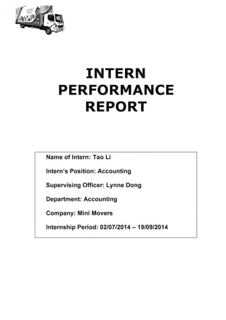 Internship Performance Report (1) | PDF
