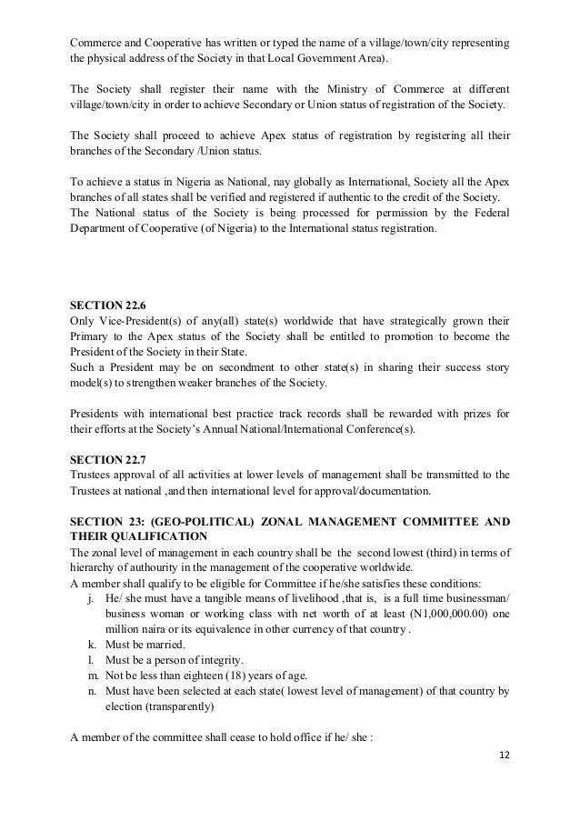 NEWEST CONSTITUTION OF CASHVILLE MULTIPURPOSE COOPERATIVE SOCIETY LI…