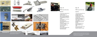 Research Interviews were taken by many of the local shops and car
dealerships.We also interviewed other careers outside of
the Snap-On user to see the ways they used organization
in their life and in their profession.
A lot of time was spent on research
of what kinds of methods there
were for latches and locks.
Research
Ryan 29
Work- Audi of Hilton Head
Questions
1. Do you have a certain routine that
you keep to when working
throughout the day?
Eat sleep, workout, repeat
2. Does brand matter to you when
it comes to tools?
As long as it does the job and
doesn’t break I’m happy.
3. Does organization play any factors
into your work?
Everyday, its key to be clean
and neat.
4. How often do you clean your
tools and or tool box?
When it needs it, twice a
week.
5. Do you keep the rapping or boxes
that came with the tools?
Usually no, unless its a matte
Austin 24
Work- Audi of Hilton Head
Questions
1. Do you have a certain routine that
you keep to when working
throughout the day?
Yes I try and stay close to my
bench as much as possible due
to my padded floor in front of
my box.
2. Does brand matter to you when it
comes to tools?
Yes, strickly Snap-On
3. Does organization play any factors
into your work?
All the time, I need to be neat
so I don’t lose things.
4. How often do you clean your
tools and or tool box?
Once a month
5. Do you keep the rapping or boxes
that came with the tools?
Yes the foam inserts
 