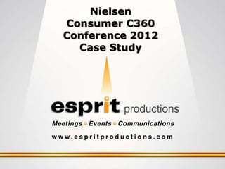 Nielsen
Consumer C360
Conference 2012
  Case Study
 