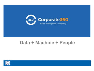 Data + Machine + People
 