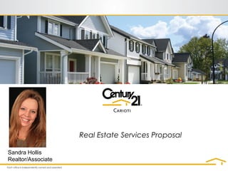 Real Estate Services Proposal
Sandra Hollis
Realtor/Associate
 