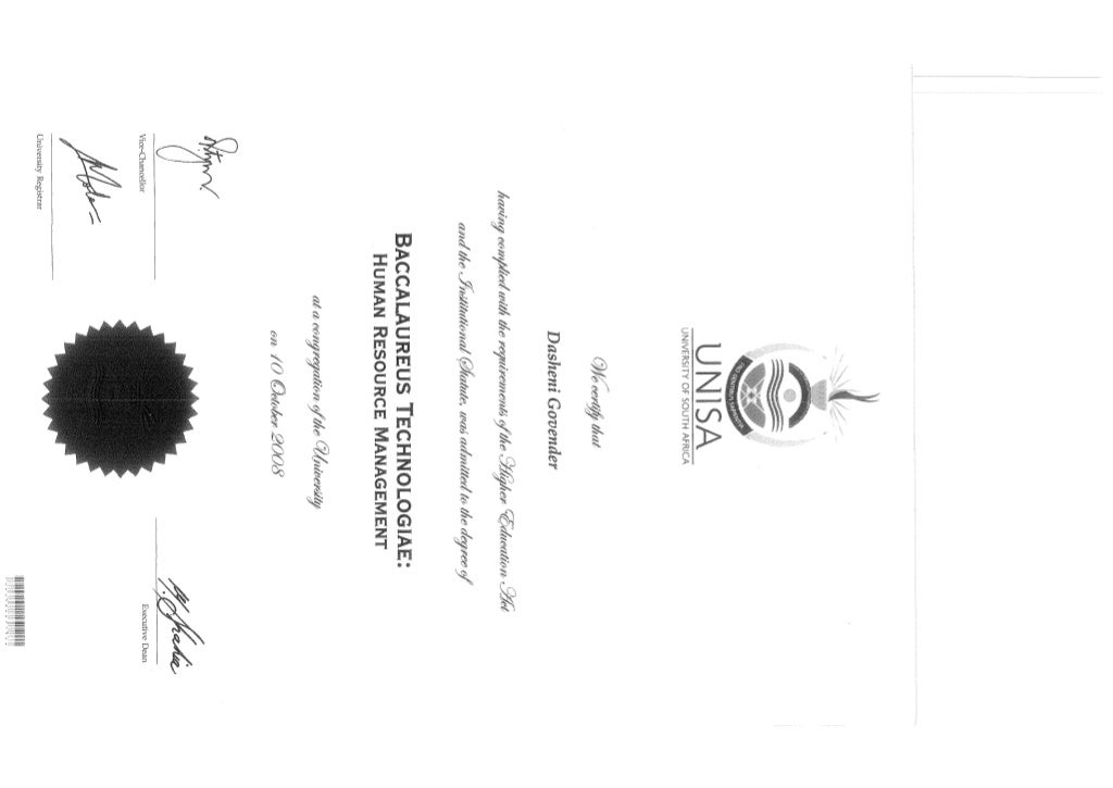 unisa degree