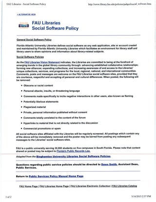 Social Software Policy