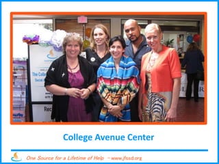 One Source for a Lifetime of Help - www.jfssd.org
College Avenue Center
 