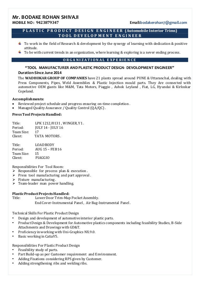 resume rohan bodake 2 6yrs exp product design engineer product design engineer resumes