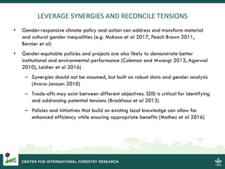 Informing gender-responsive climate policy and action