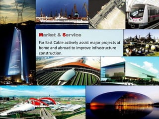 Market & Service
Far East Cable actively assist major projects at
home and abroad to improve infrastructure
construction.
 
