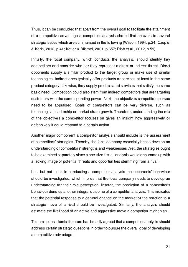 Masters thesis analyse