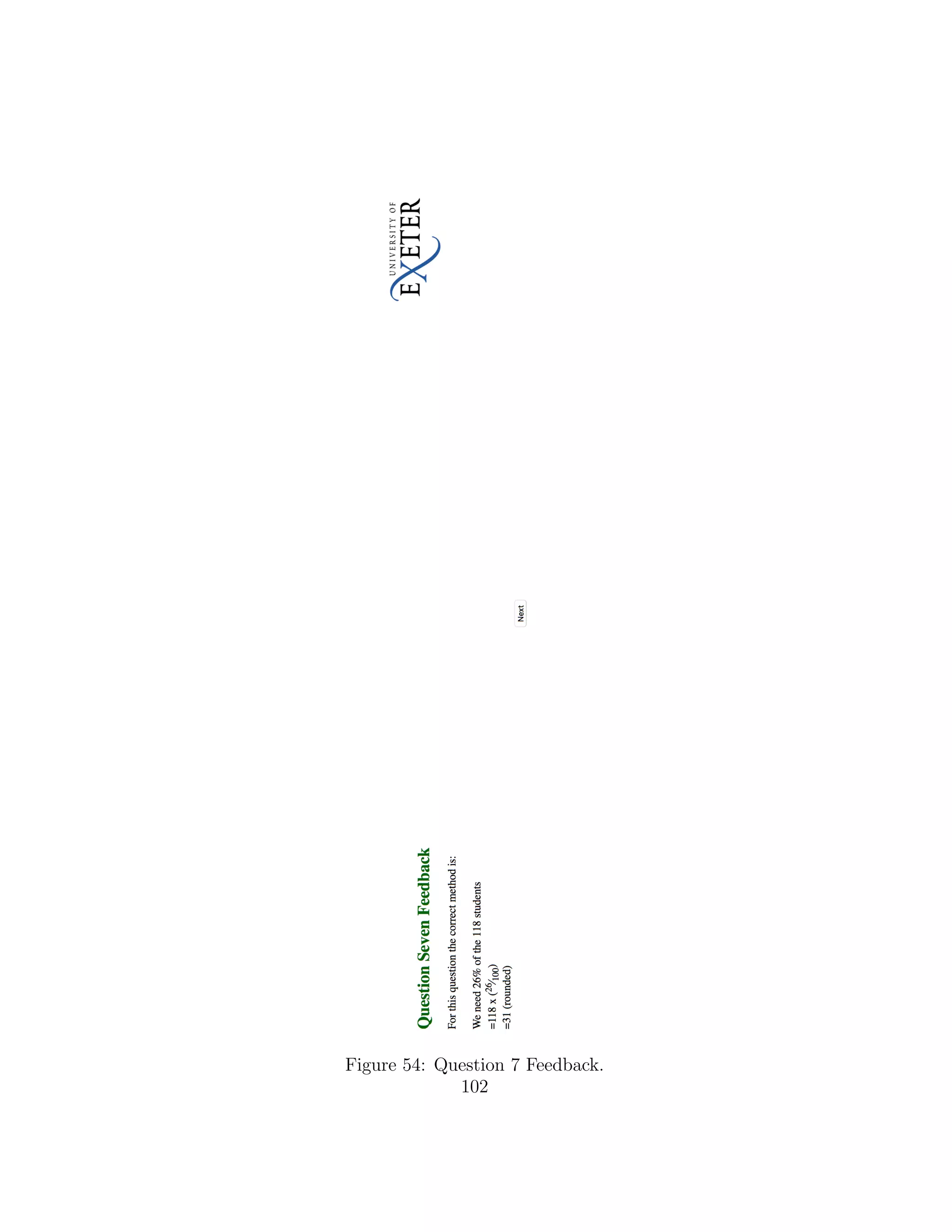 Figure 54: Question 7 Feedback.
102
 