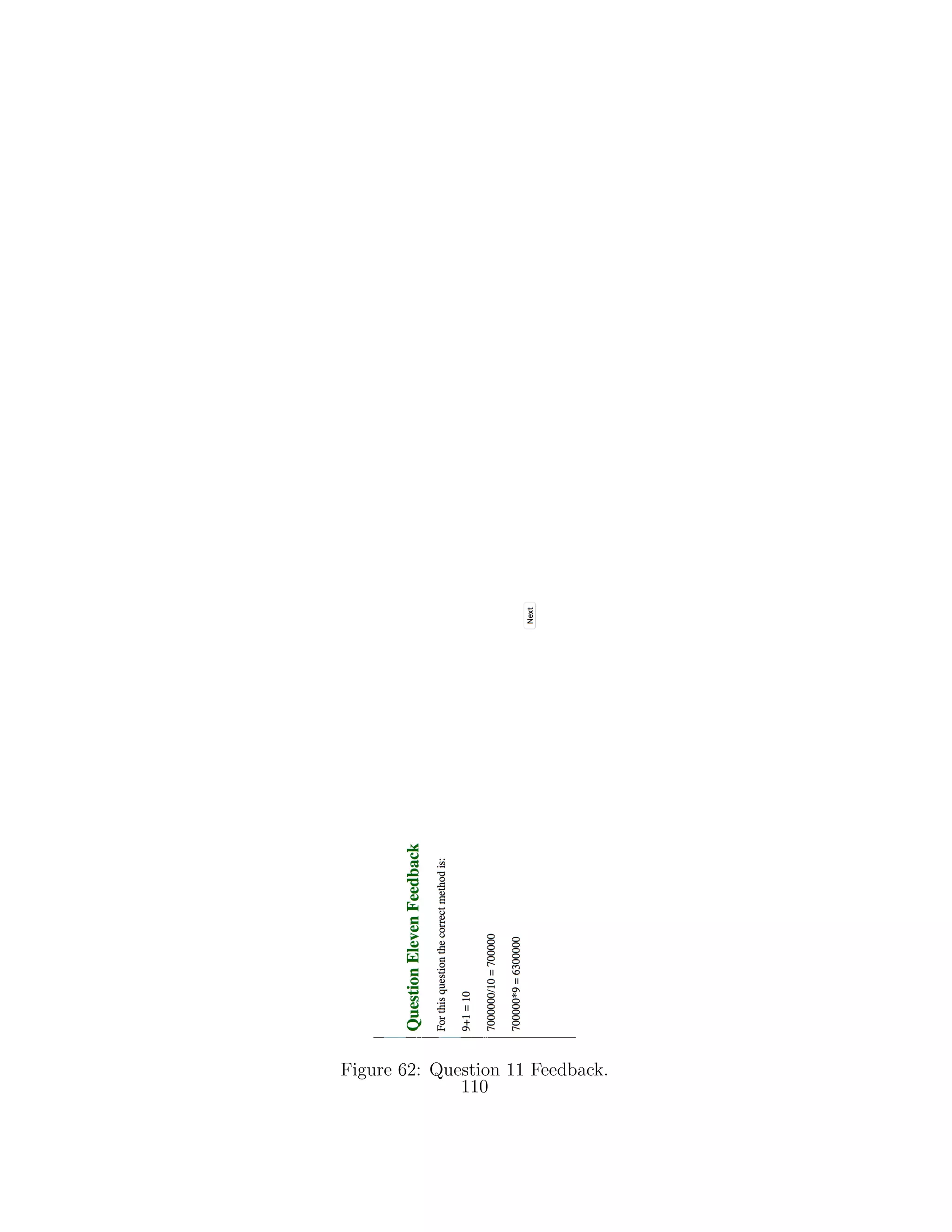 Figure 62: Question 11 Feedback.
110
 