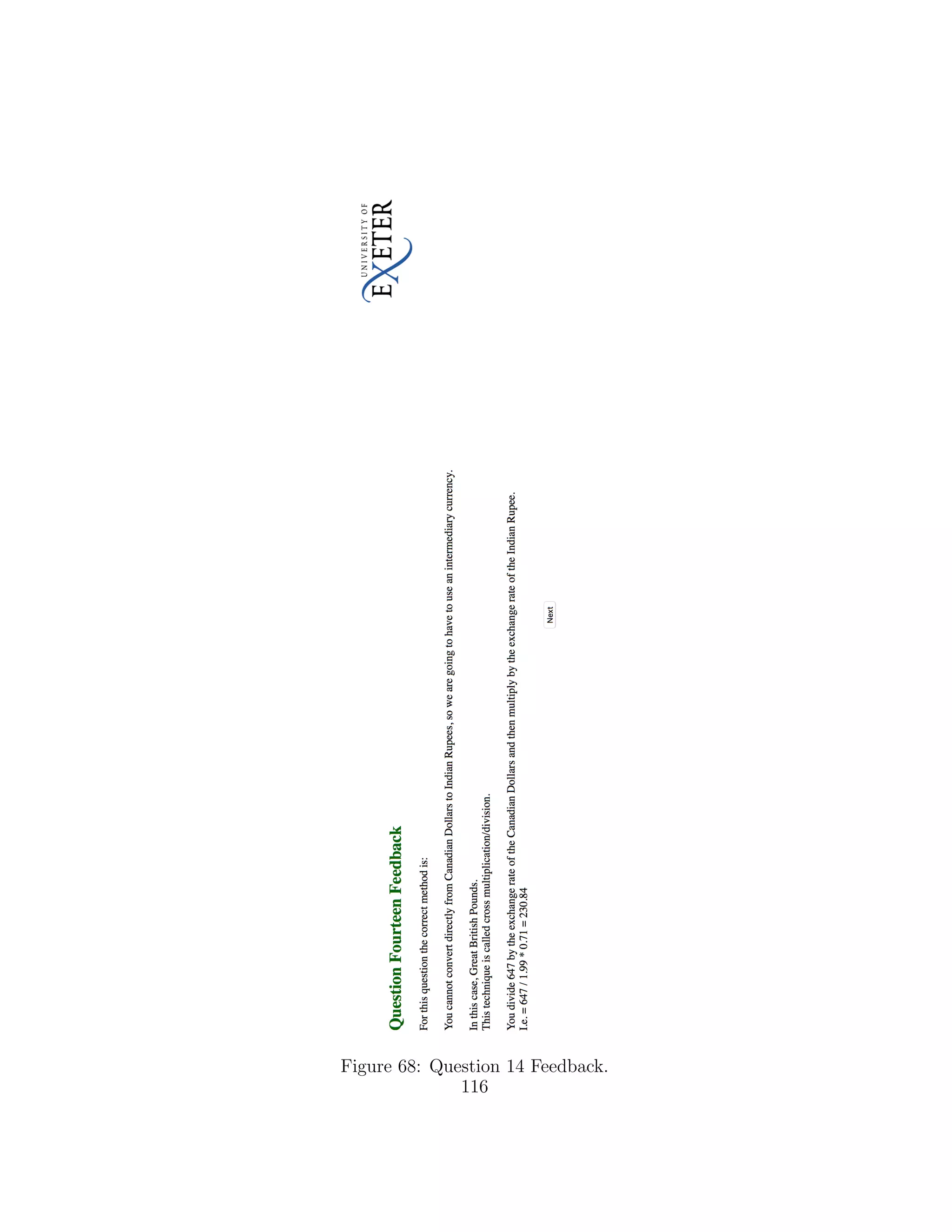 Figure 68: Question 14 Feedback.
116
 