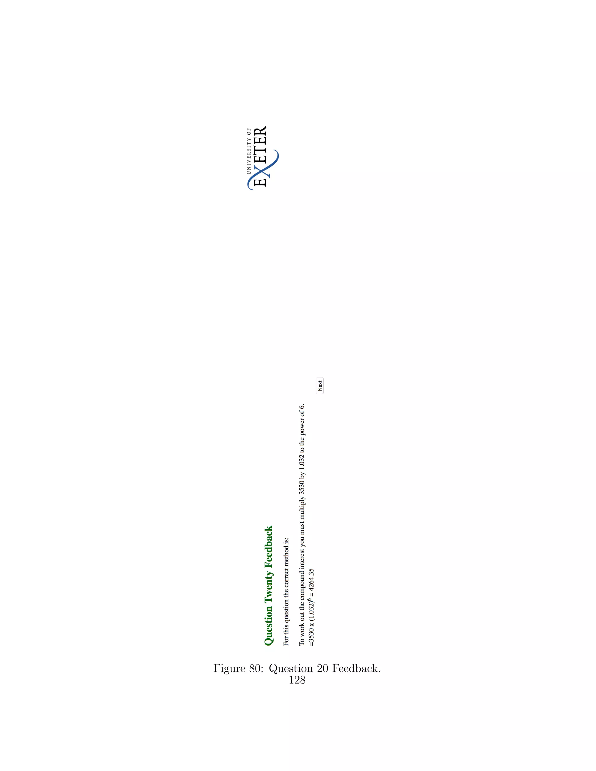 Figure 80: Question 20 Feedback.
128
 