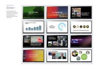 MOTION GRAPHICS
CLIENT
NSW GOVERNMENT
DEPT OF PLANNING AND
INFRASTRUCTURE
Motion graphics film to
introduce the proposed new
planning system, informing
the general public via
targeted presentations and
online video.
 