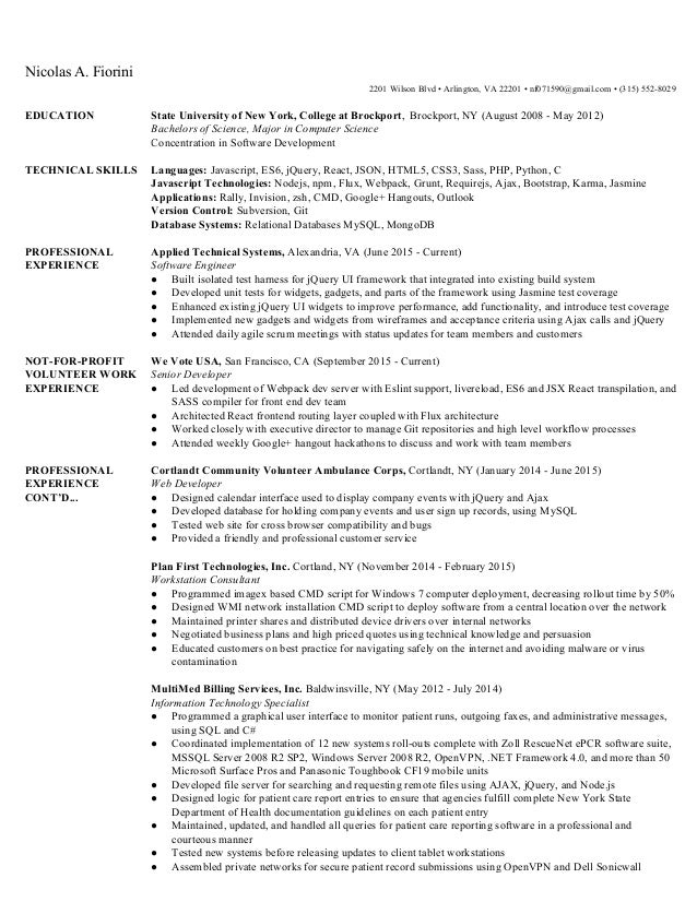 resume nicolas a fiorini 2201 wilson blvd arlington va 22201 nf071590gmail - Node Js Developer Resume resume nicolas a fiorini 2201 wilson blvd arlington va 22201 nf071590gmail - Node Js Developer Resume