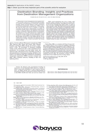 53
Appendix B: Application of the AAOCC criteria
Step 1: Check-up on the most important parts of the scientific article for evaluation
 