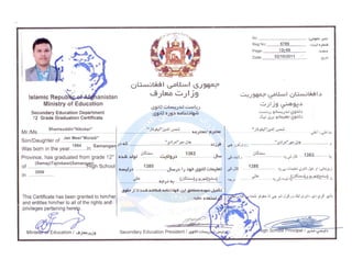 F.3 SNikokar's School Certificate & Transcript Sheet